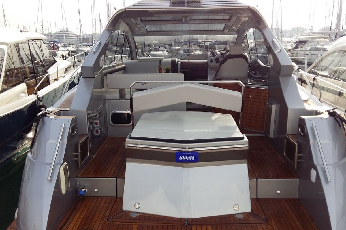 Deck of Eva 2, a Grginić jahte Mirakul 40 yacht at Grad Biograd na Moru, Croatia