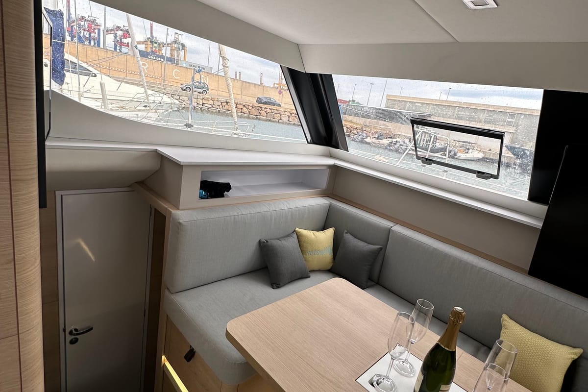 Salon of Ilusión, a Aventura Catamarans Aventura 37 catamaran at Valencia, Spain