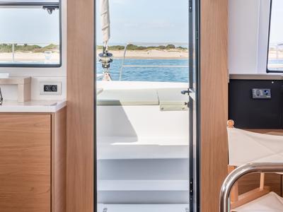 Salon of Santa Ana, a Bali 4.6 catamaran at Saint-Mandrier-sur-Mer, France