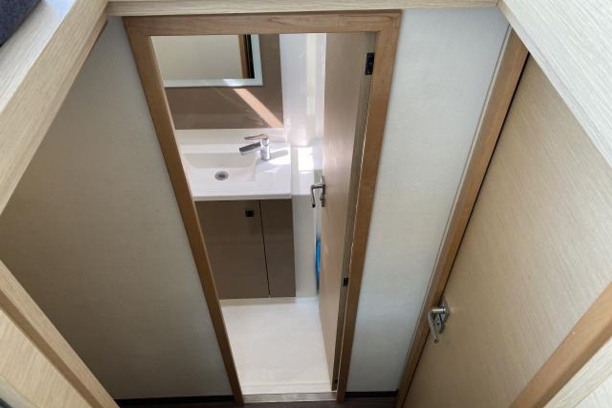 Head on Kinara, a Fountaine Pajot Lucia 40 catamaran at Mai Khao, Thailand