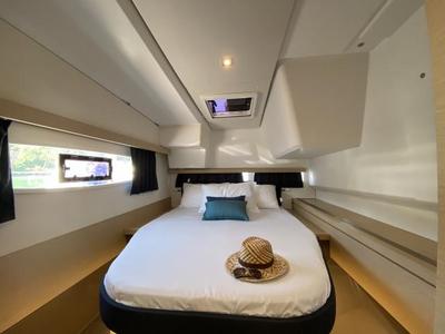 Cabin on Kinara, a Fountaine Pajot Lucia 40 catamaran at Mai Khao, Thailand