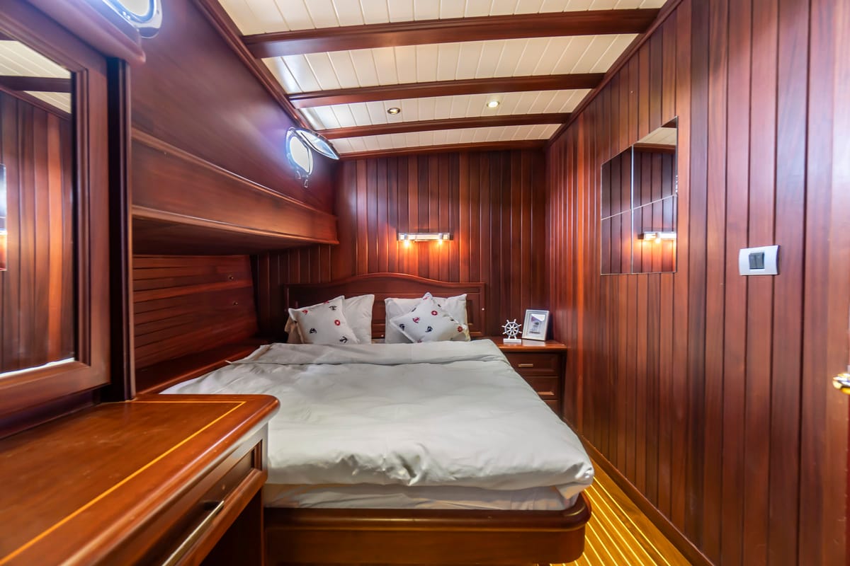 Cabin on Carpe Diem XI, a Gulet Gulet gulet at Bodrum, Turkey