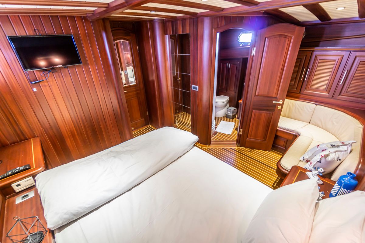 Cabin on Carpe Diem XI, a Gulet Gulet gulet at Bodrum, Turkey