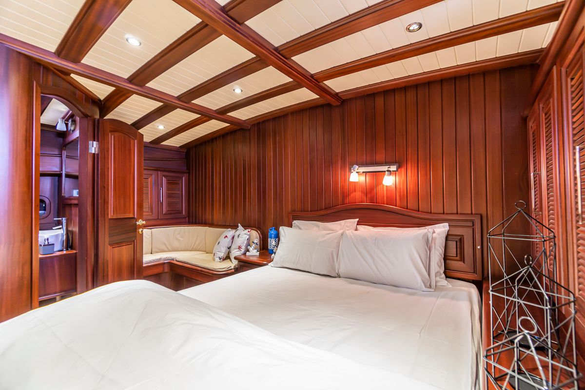 Cabin on Carpe Diem XI, a Gulet Gulet gulet at Bodrum, Turkey