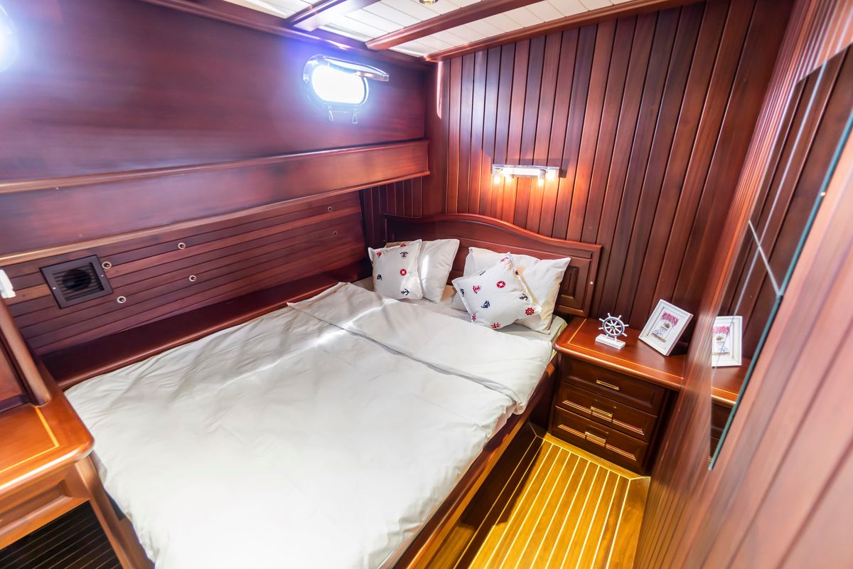 Cabin on Carpe Diem XI, a Gulet Gulet gulet at Bodrum, Turkey