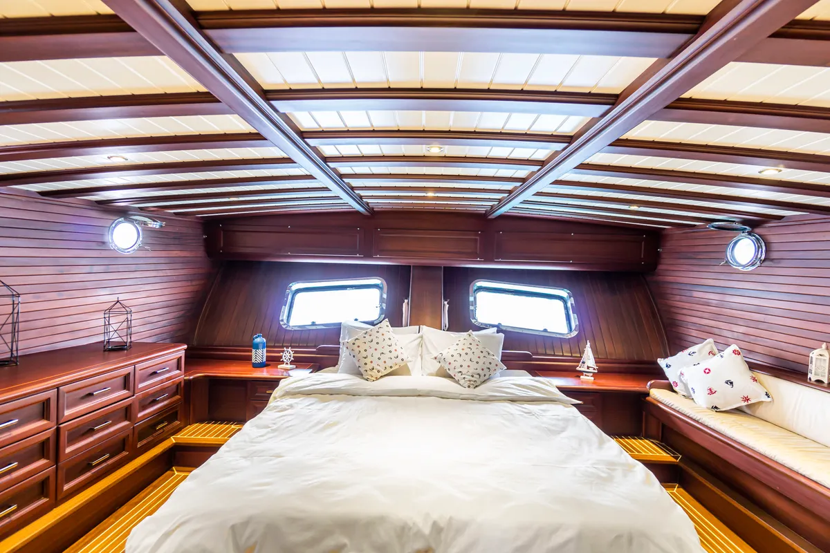 Cabin on Carpe Diem XI, a Gulet Gulet gulet at Bodrum, Turkey