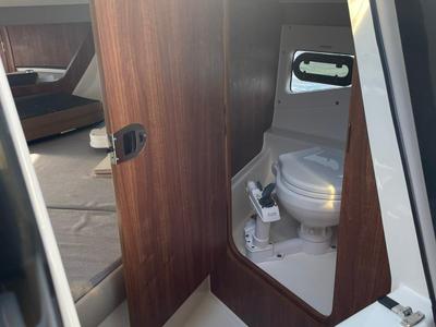 Head on Pure Pleasure, a Quicksilver Activ 755 CR motorboat at Tribunj, Croatia