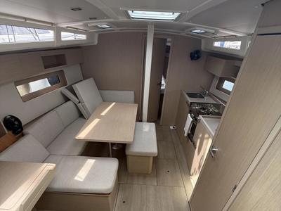 Salon of KARYATIS, a Beneteau Oceanis 37 sailboat at Athens, Greece