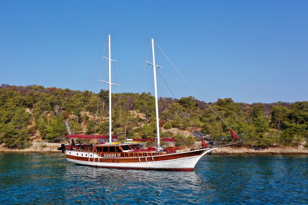 Exterior view of Tango, a Custom Made Tango yacht at Grad Kaštela, Croatia