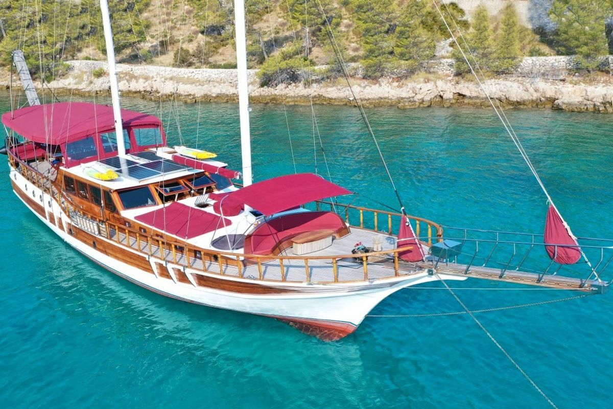 Exterior view of Tango, a Custom Made Tango yacht at Grad Kaštela, Croatia