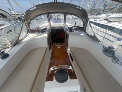Cockpit of TIKA, a Bavaria Cruiser 34 sailboat at Općina Sukošan, Croatia