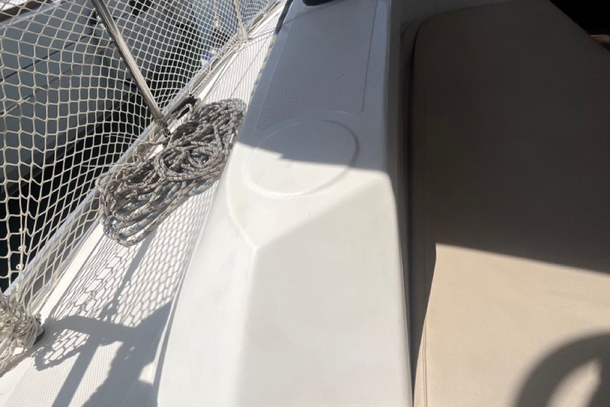 Deck of TIKA, a Bavaria Cruiser 34 sailboat at Općina Sukošan, Croatia