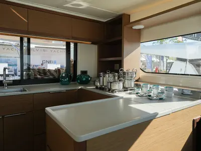 Galley of Barone, a Lagoon 46 catamaran at Salerno, Italy