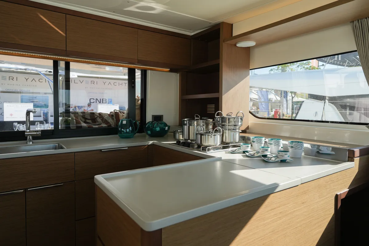 Galley of Barone, a Lagoon 46 catamaran at Salerno, Italy