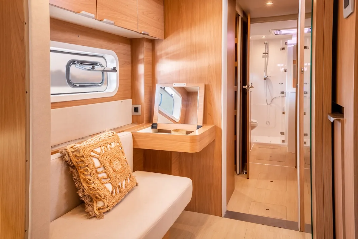 Cabin on Jolene, a Bali Catspace catamaran at Pirovac, Croatia