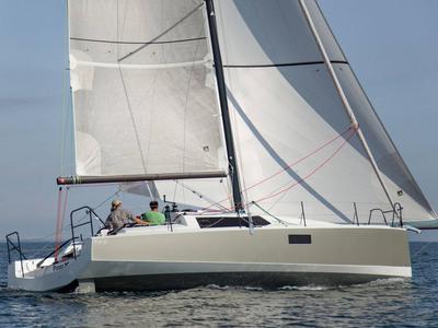 Exterior view of Aminata, a Pogo Structures Pogo 36 sailboat at Alameda, United States