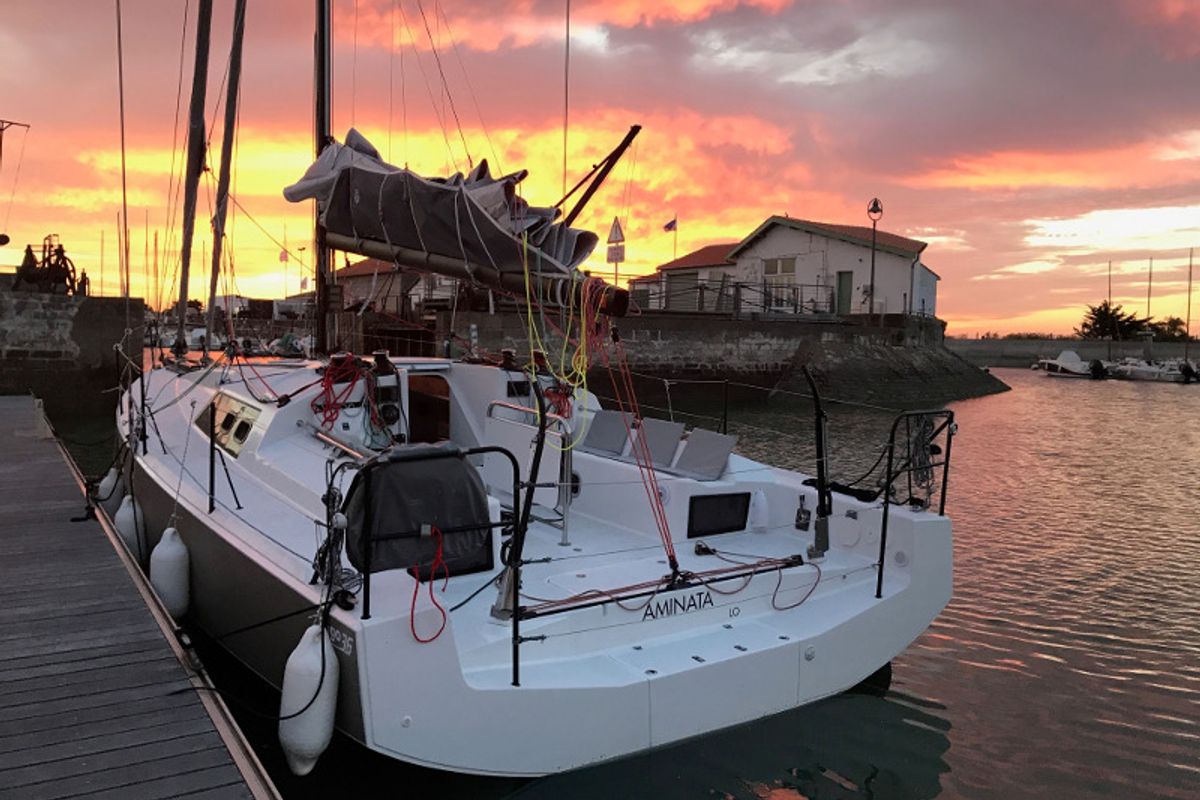 Exterior view of Aminata, a Pogo Structures Pogo 36 sailboat at Alameda, United States