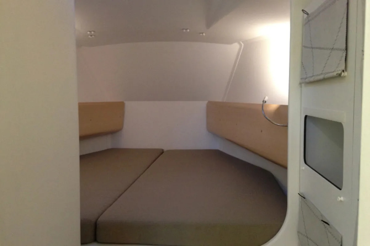 Cabin on Aminata, a Pogo Structures Pogo 36 sailboat at Alameda, United States