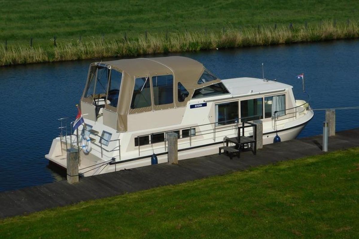 Exterior view of Stern, a Beneteau Figaro 3 motorboat at IJsselstein, Netherlands