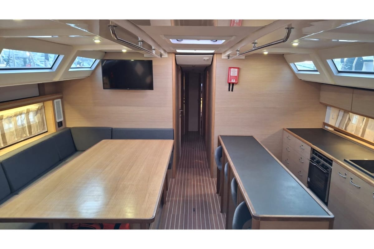 Salon of Mihaela, a D&D Kufner 54 Exclusive sailboat at Grad Trogir, Croatia