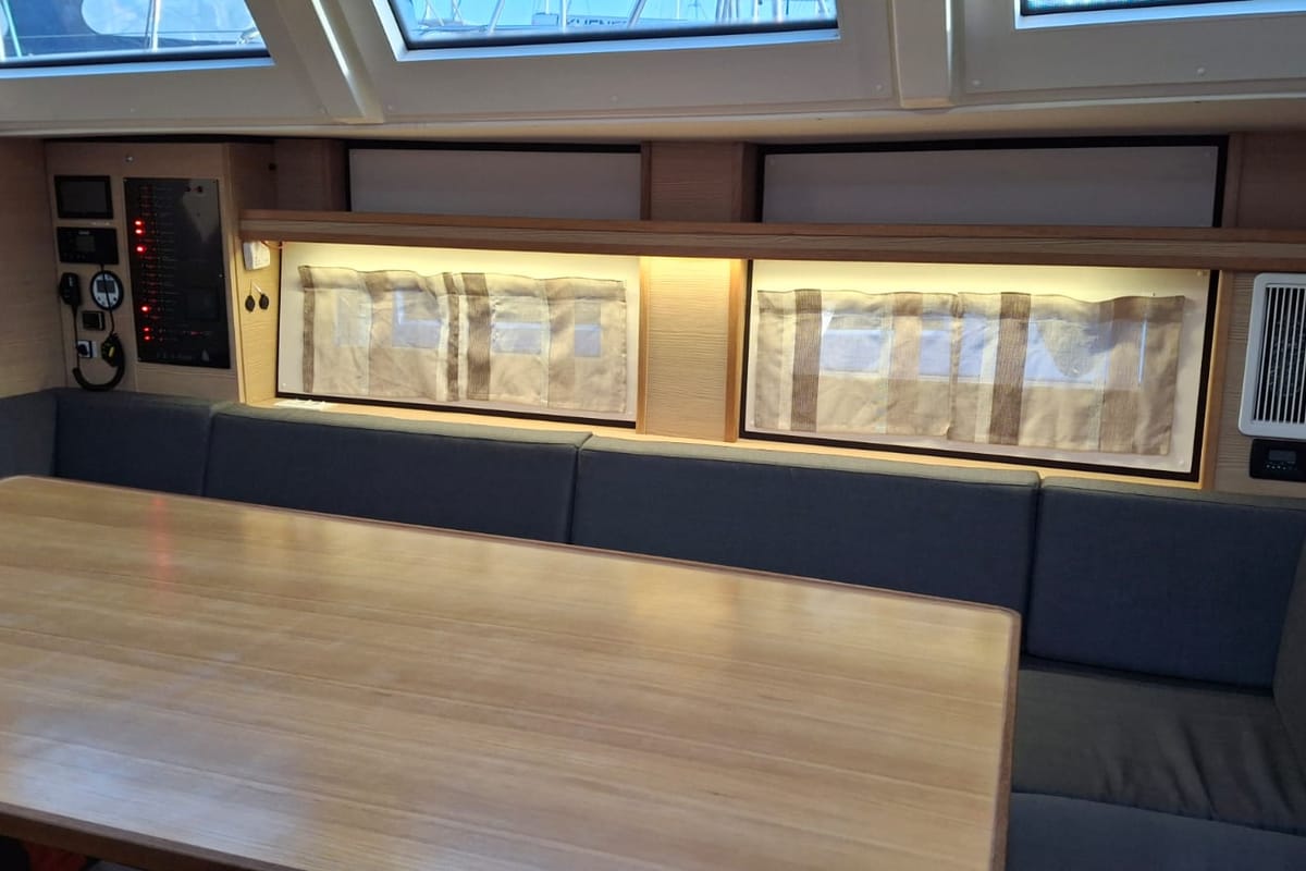 Salon of Mihaela, a D&D Kufner 54 Exclusive sailboat at Grad Trogir, Croatia