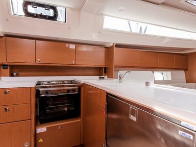 Galley of Midas, a Bavaria C45 sailboat at Tourlos, Greece