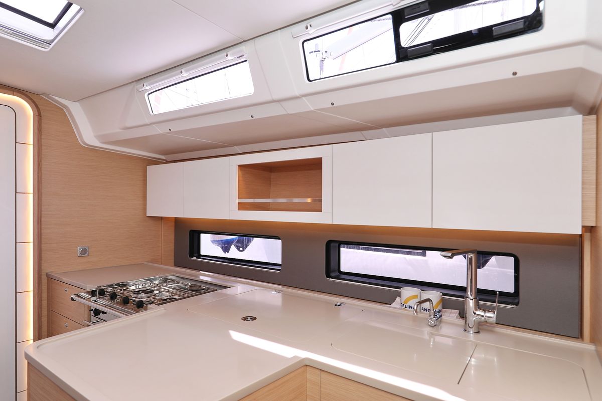 Galley of Poppy, a Dufour 41 sailboat at Grad Biograd na Moru, Croatia