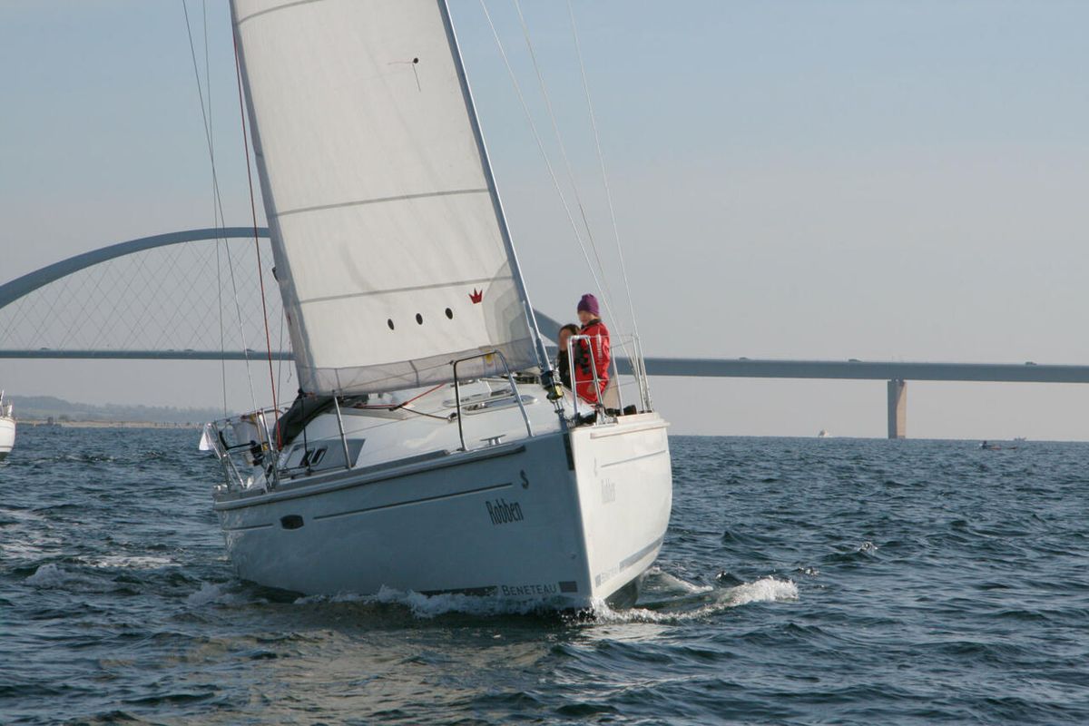 Exterior view of Robben, a Beneteau Oceanis 31 sailboat at Heiligenhafen, Germany