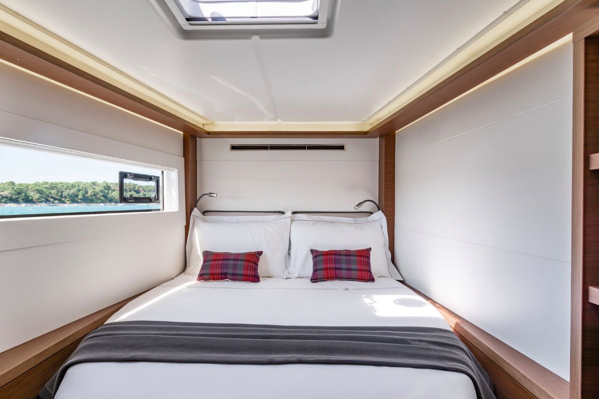 Cabin on A-Sphere, a Lagoon 46 catamaran at Marmaris, Turkey
