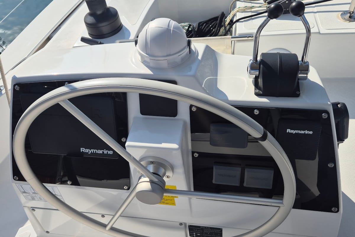 Cabin on Solo Star, a Bali 4.6 catamaran at Fethiye, Turkey