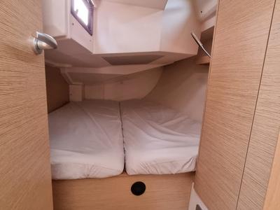 Cabin on First Wind, a Hanse Yachts Hanse 348 sailboat at Gdańsk, Poland