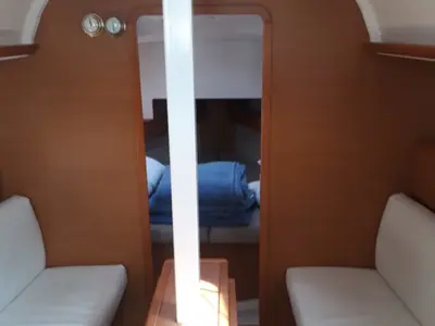 Salon of Arosa, a Jeanneau Sun Odyssey 33i sailboat at Gouvia, Greece