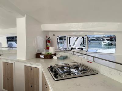 Galley of Isle Phantom, a Island Spirit Yachts Island Spirit 410 catamaran at Baan Salak Phet, Thailand