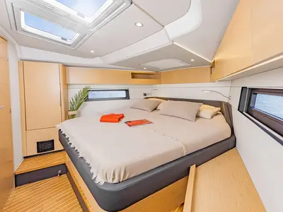 Cabin on Astan, a Hanse Yachts Hanse 460 sailboat at Cogolin, France