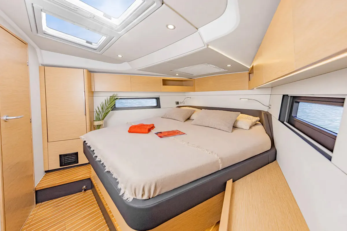 Cabin on Astan, a Hanse Yachts Hanse 460 sailboat at Cogolin, France