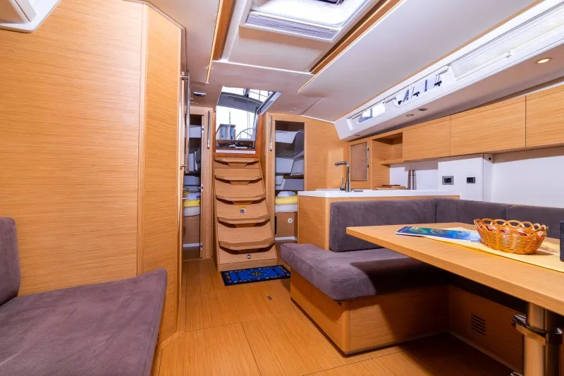 Salon of Sportski Vuk 44, a Cantiere Del Pardo (Grand Soleil) Grand Soleil 44 Performance sailboat at Grad Šibenik, Croatia