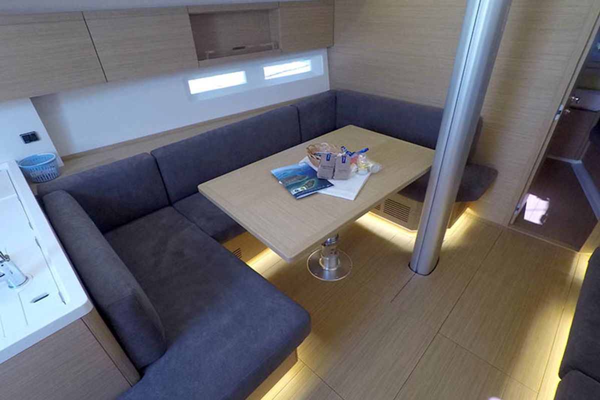 Salon of Sportski Vuk 44, a Cantiere Del Pardo (Grand Soleil) Grand Soleil 44 Performance sailboat at Grad Šibenik, Croatia