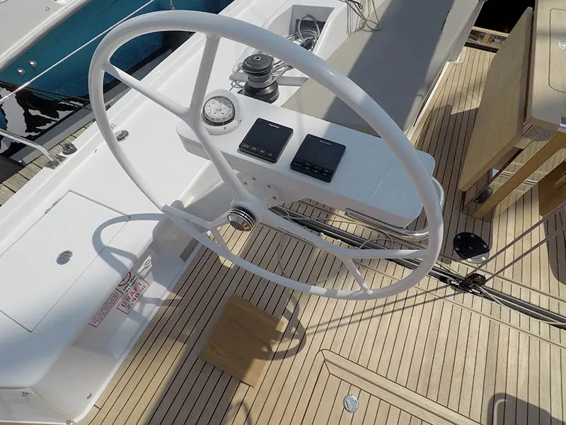 Cockpit of Sportski Vuk 44, a Cantiere Del Pardo (Grand Soleil) Grand Soleil 44 Performance sailboat at Grad Šibenik, Croatia