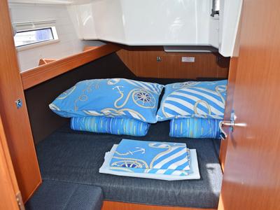 Cabin on Zaklopatica, a Bavaria Cruiser 37 sailboat at Grad Kaštela, Croatia