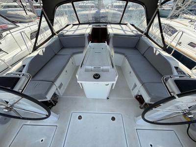 Cockpit of Inmeda, a Beneteau Oceanis 46.1 sailboat at Općina Sukošan, Croatia