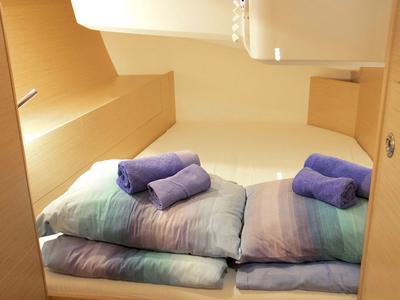 Cabin on Golden Box, a Hanse Yachts Hanse 508 sailboat at Grad Kaštela, Croatia