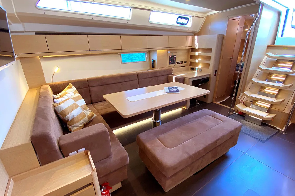 Salon of Golden Box, a Hanse Yachts Hanse 508 sailboat at Grad Kaštela, Croatia