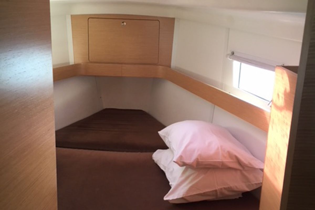 Cabin on Sirius, a Elan Impression 45 sailboat at Grad Biograd na Moru, Croatia