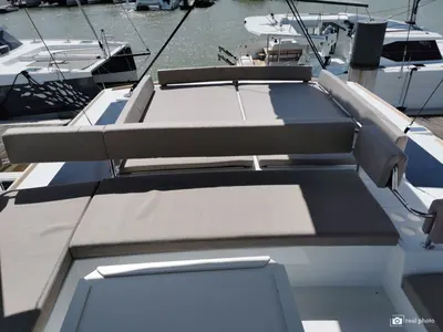 Deck of Moderna, a Bali 4.6 catamaran at Cannigione, Italy