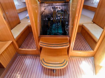 Blue Queen, a Bavaria 42 Cruiser sailboat at Grad Trogir, Croatia