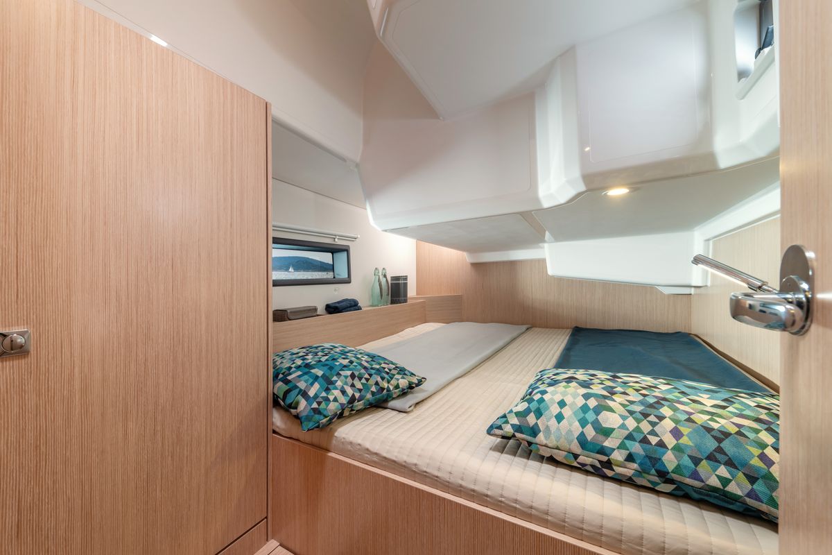 Cabin on NAYJARA II, a Bavaria C42 sailboat at Cecina, Italy