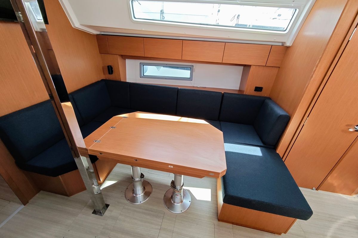 Salon of Zen, a Bavaria C42 sailboat at Općina Sukošan, Croatia