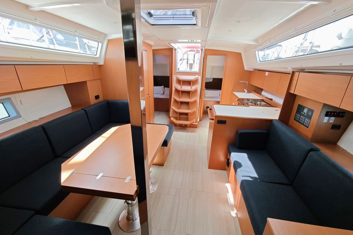 Salon of Zen, a Bavaria C42 sailboat at Općina Sukošan, Croatia