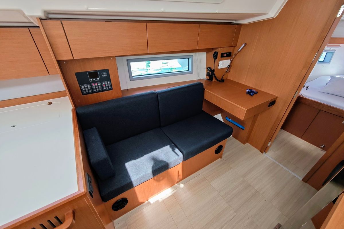 Salon of Zen, a Bavaria C42 sailboat at Općina Sukošan, Croatia