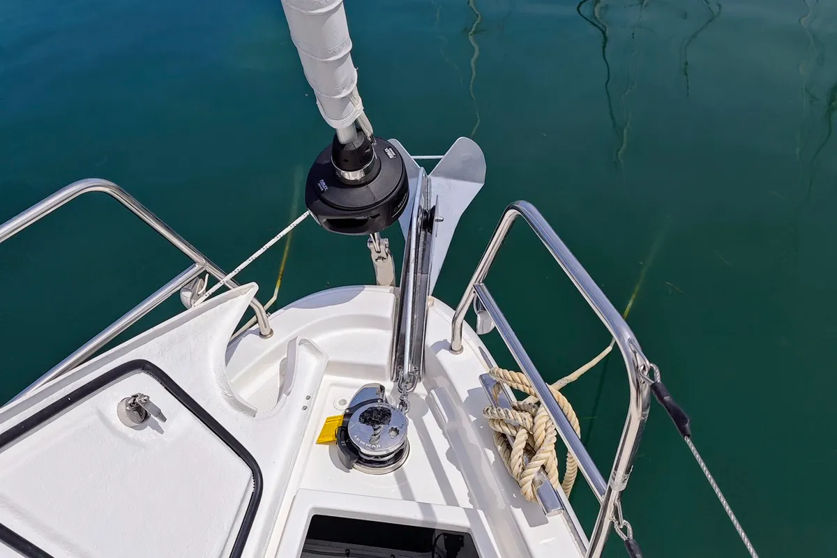 Deck of Zen, a Bavaria C42 sailboat at Općina Sukošan, Croatia
